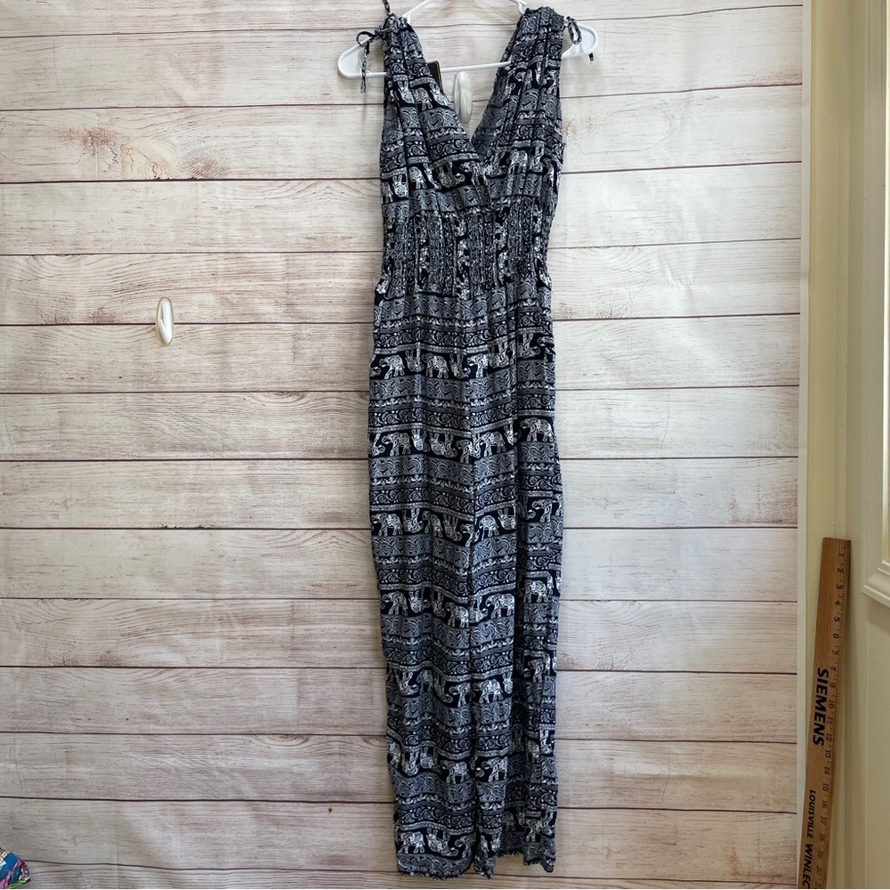 NEW WITH TAGS GM FASHION ELEPHANT PRINT JUMPSUIT